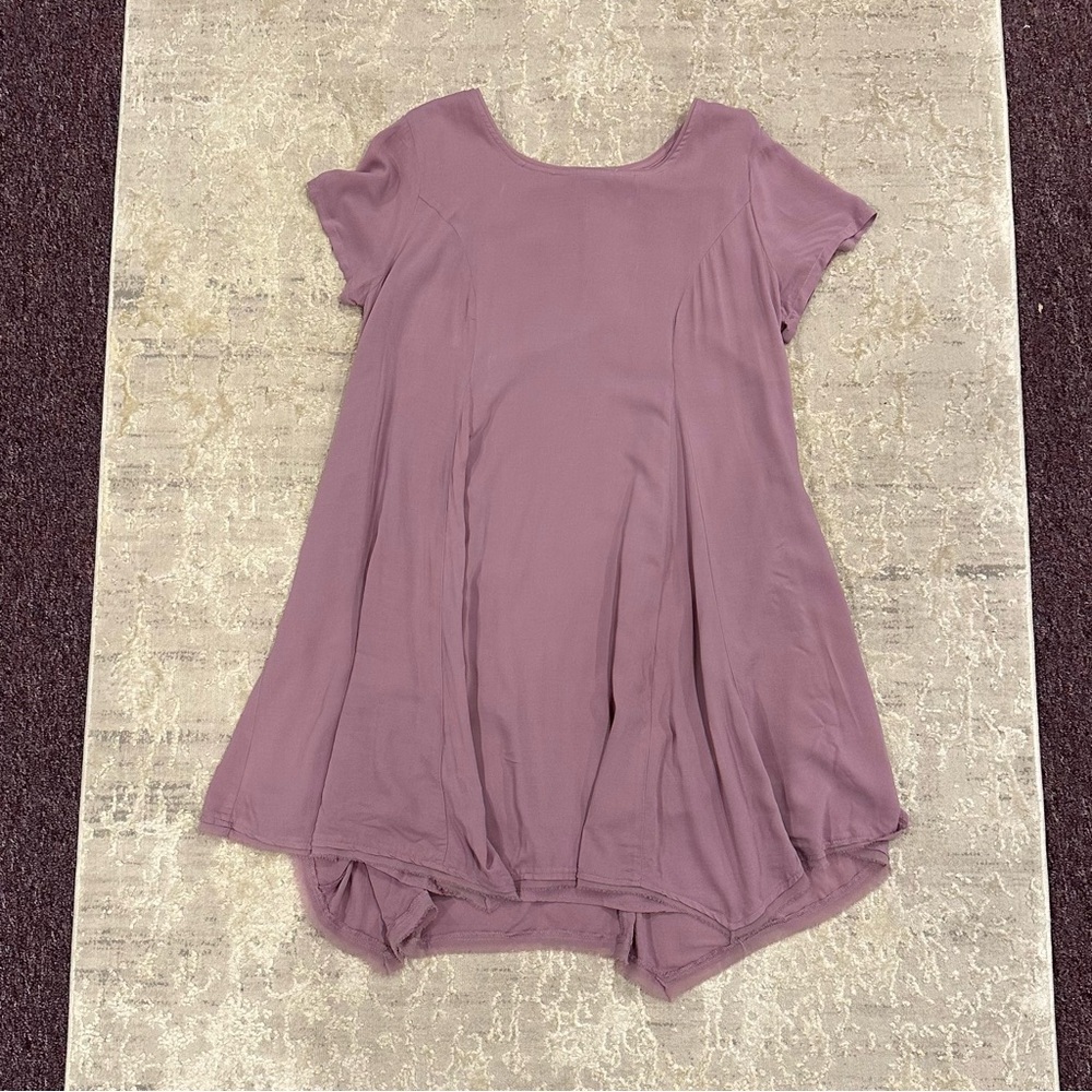 Silence + Noise Lavender Raw Hem A-Line Dress Size L